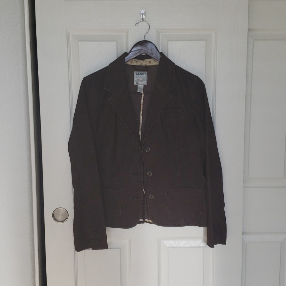 Brown corduroy blazer style jcket